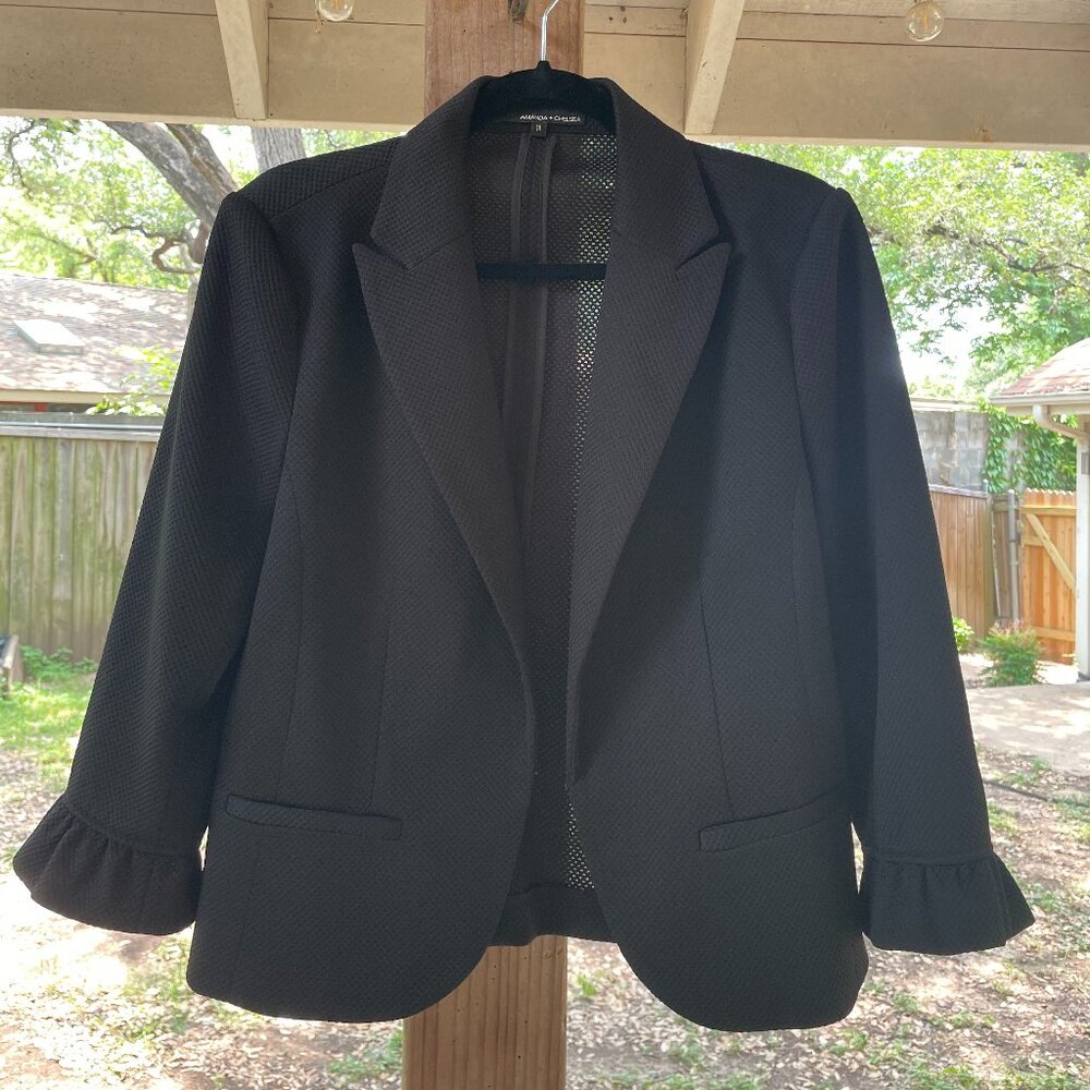 Amanda + Chelsea Black Blazer Size 14